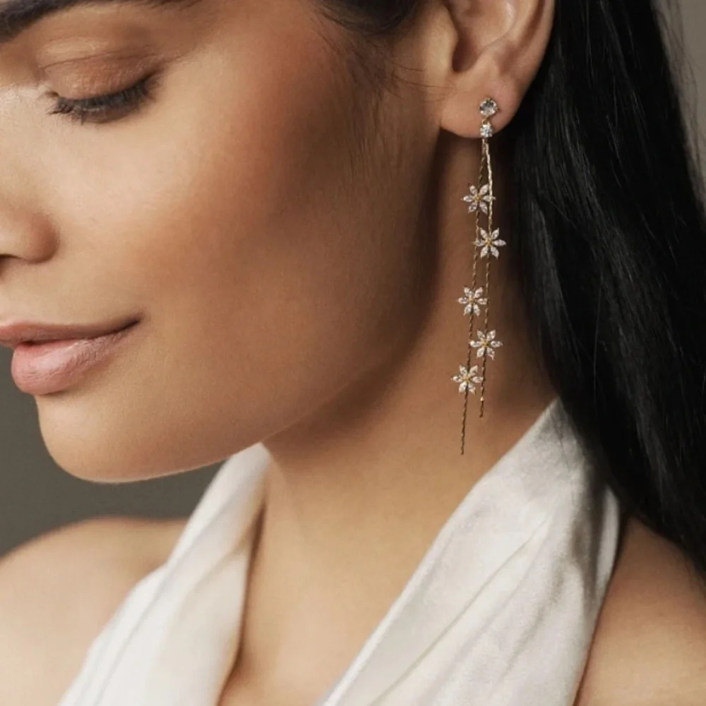 NWOT Anthropologie BHLDN Tasmin Drop Earrings (1016)